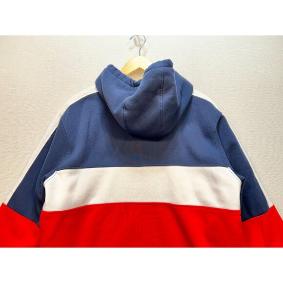 U.S. POLO ASSN. Men's Wordmark Pullover Hoodie Stretch Sz L Red Blue Long Sleeve - Picture 13 of 15